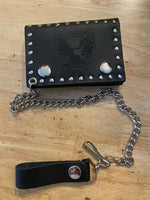 Live 2 Ride Genuine Cow Leather Wallet with Chain Harley Davidson Biker Collector Gear