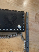 Live 2 Ride Genuine Cow Leather Wallet with Chain Harley Davidson Biker Collector Gear