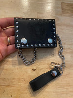Live 2 Ride Genuine Cow Leather Wallet with Chain Harley Davidson Biker Collector Gear
